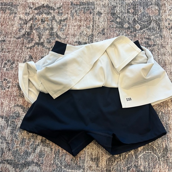 Splits59 Blake Regular Rise Techflex Skort Off White Indigo - Picture 8 of 9